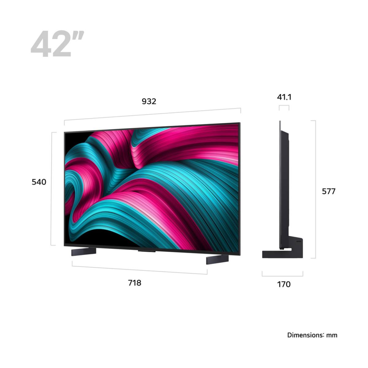 LG OLED42C55LA OLED Evo AI C5 4K Smart Τηλεόραση, 42" | Lg| Image 2