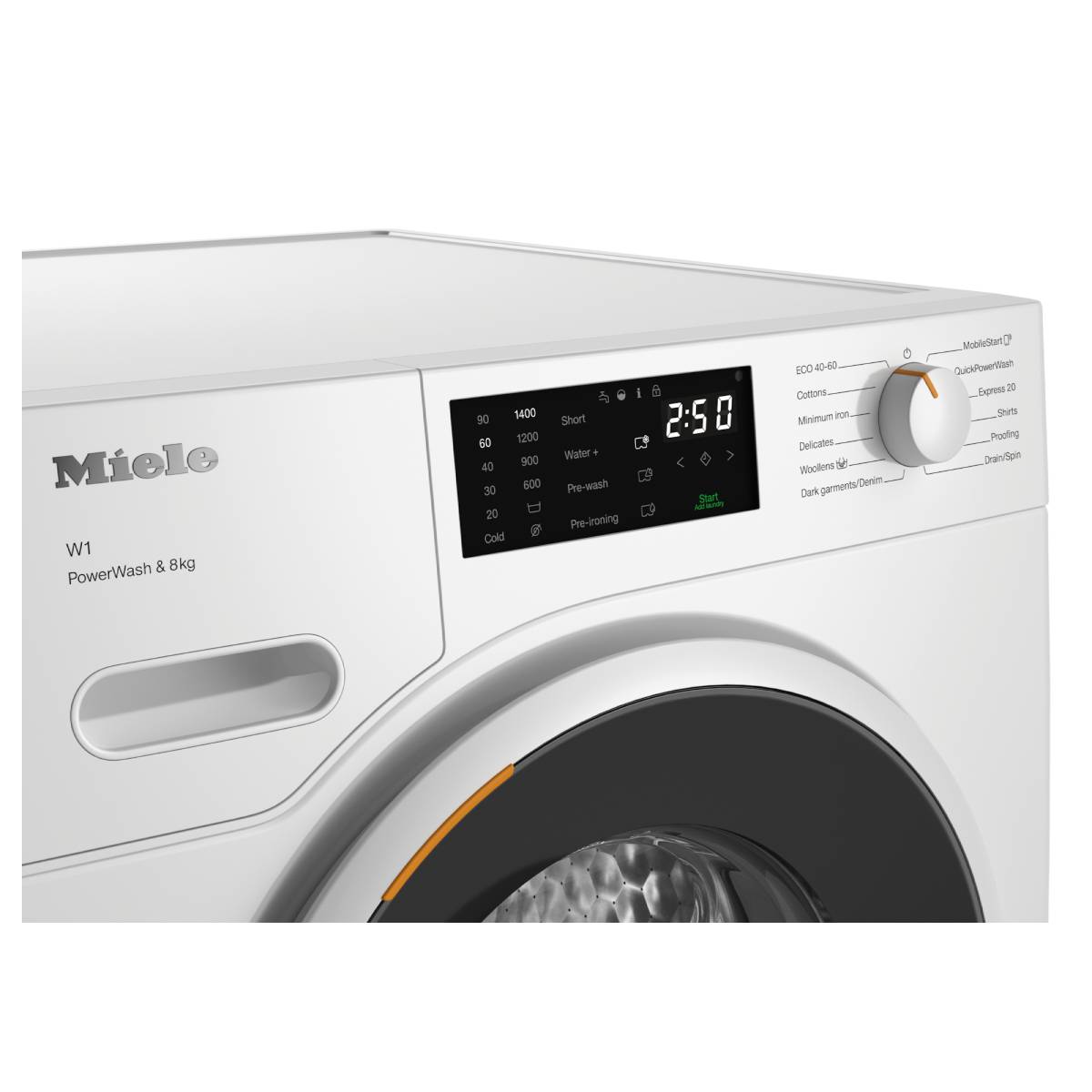 MIELE WWB 360 WCS Πλυντήριο Ρούχων με WiFi 8 kg, Άσπρο | Miele| Image 3