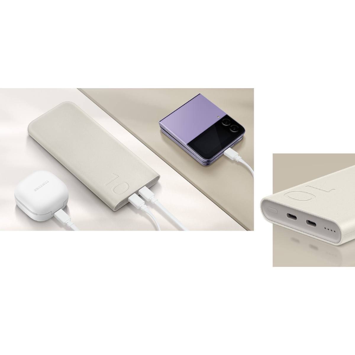 SAMSUNG EB-P3400XUEGEU Φορητή Μπαταρία / Power Bank 10.000 mAh, Μπεζ | Samsung| Image 2