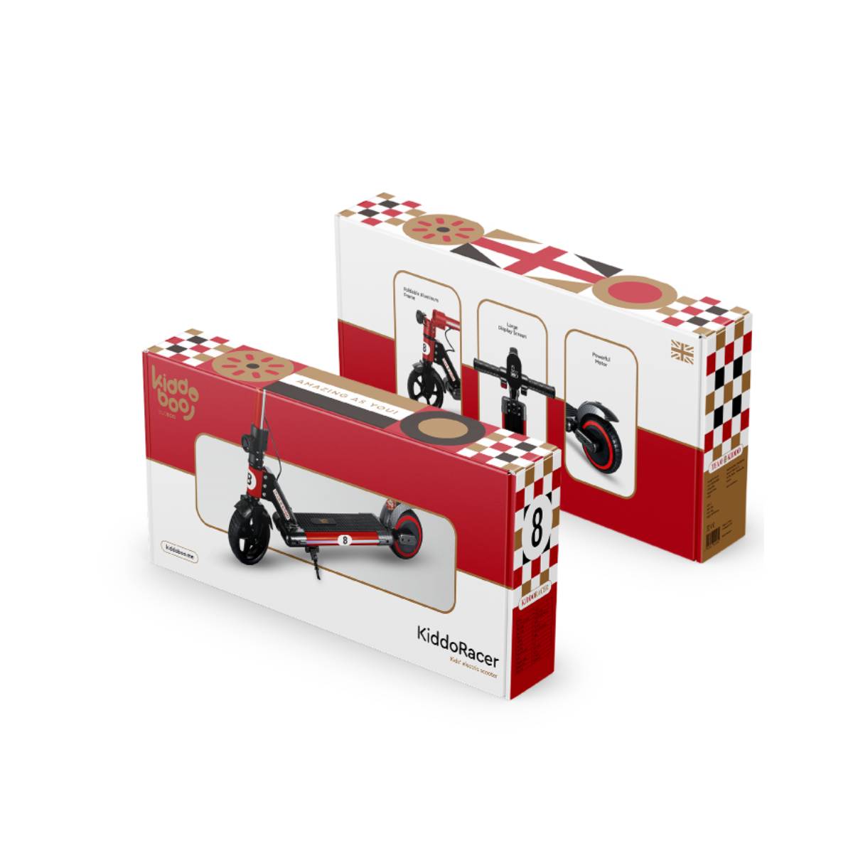 KIDDOBOO KBJY65LRED KiddoRacer Παιδικό Ηλεκτρικό Scooter, Κόκκινο | Kiddoboo| Image 2
