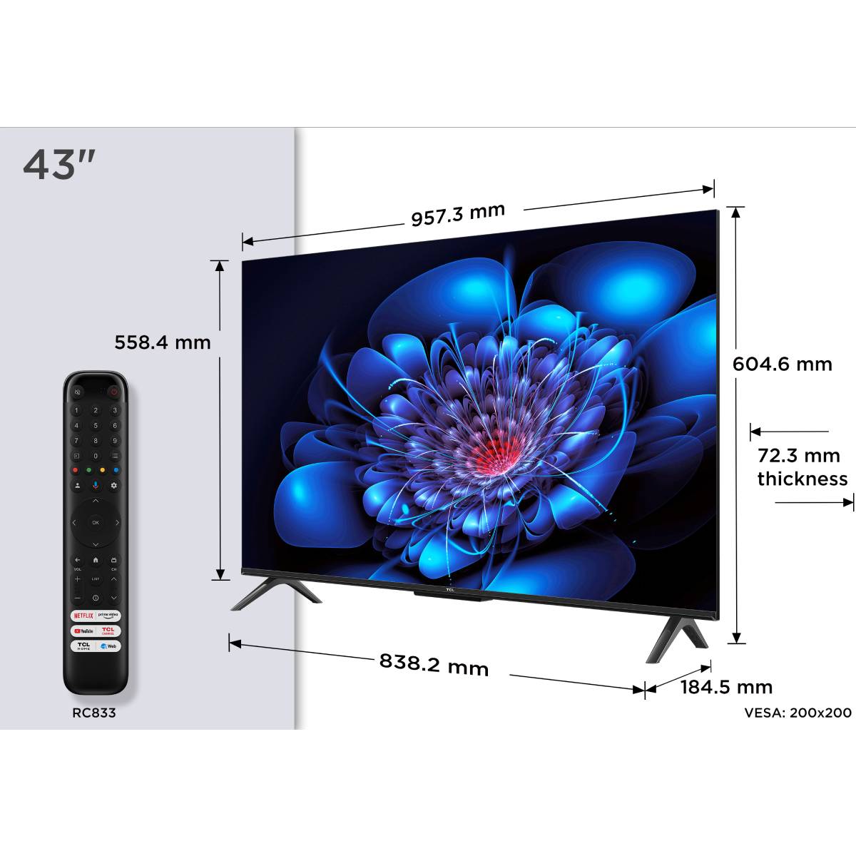 TCL 43P61K UHD LED 4Κ Google TV Τηλεόραση, 43" | Tcl| Image 4