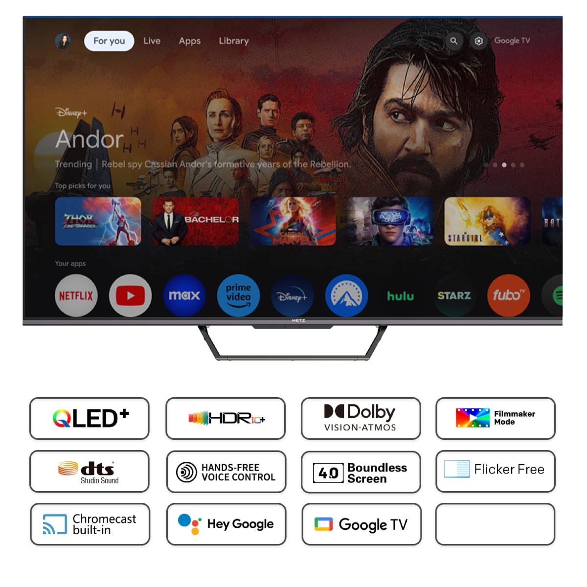 METZ 50MQD7500Z QLED 4K UHD Google Τηλεόραση, 50" | Metz| Image 7