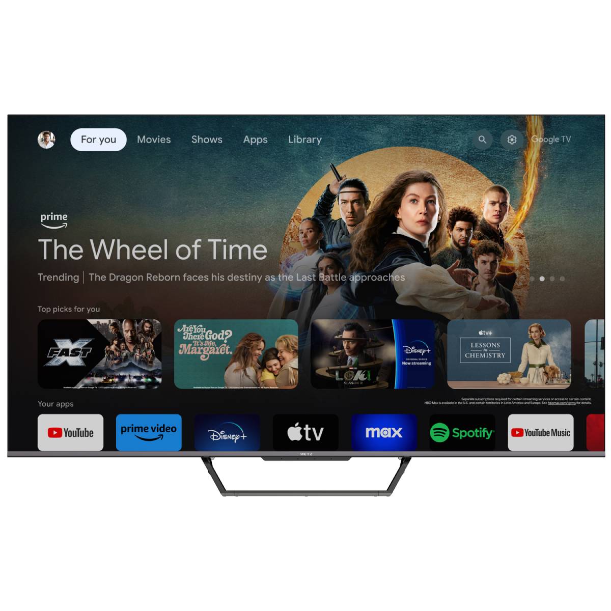 METZ 50MQD7500Z QLED 4K UHD Google Τηλεόραση, 50" | Metz| Image 2