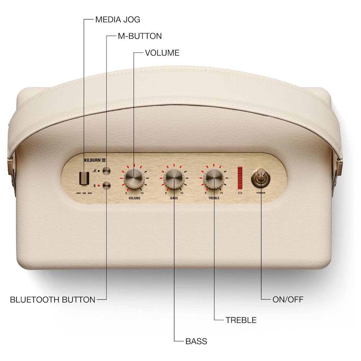 MARSHALL 1007973 Kilburn III Bluetooth Ηχείο, Cream | Marshall| Image 4