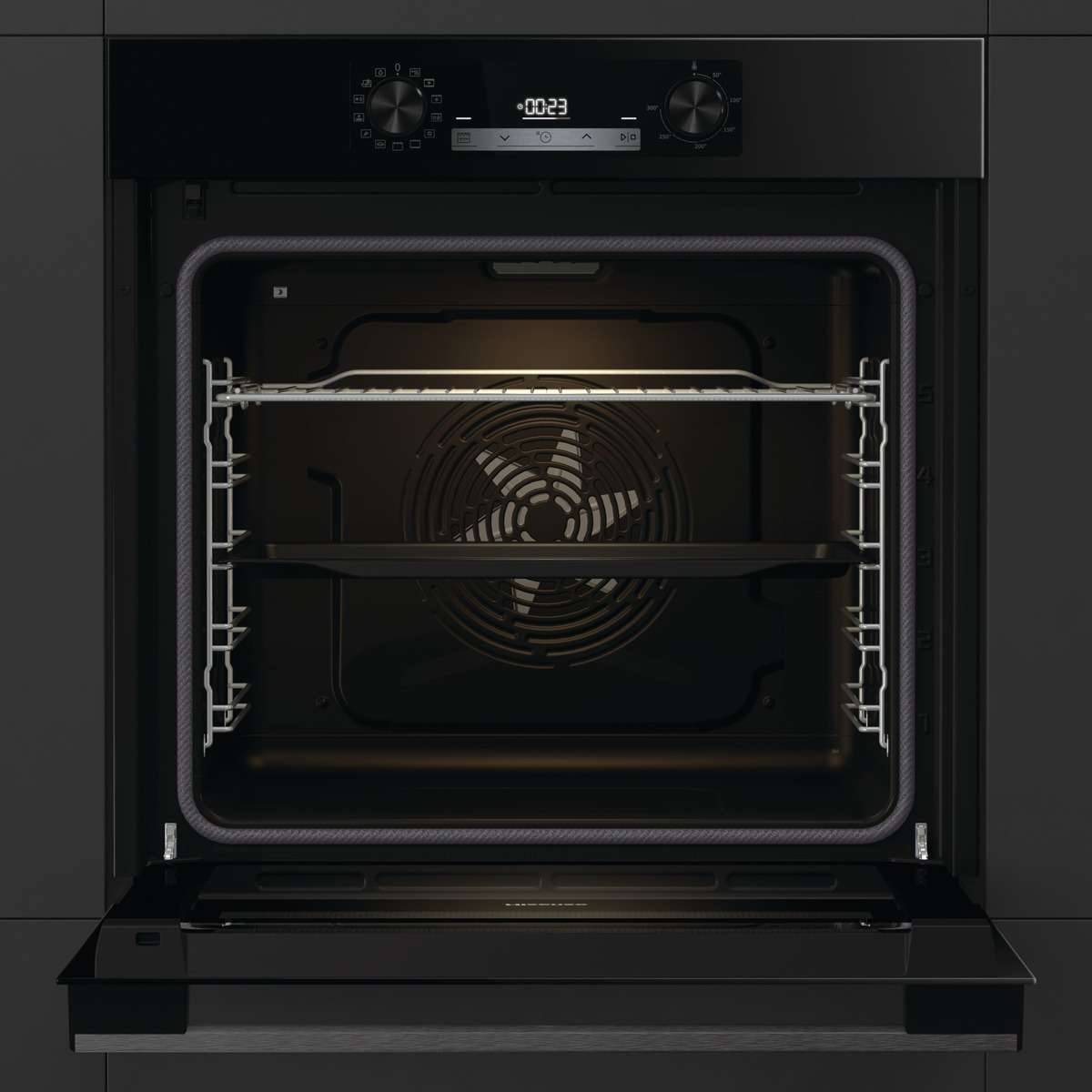 HISENSE BI64211PB Εντοιχιζόμενος Φούρνος με Πυρόλυση & AirFry, Μαύρο | Hisense| Image 2