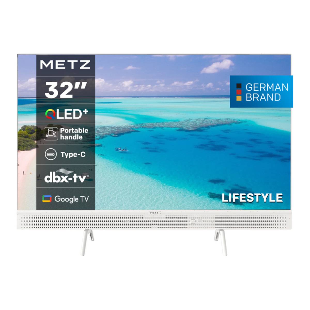 METZ 32MQE7100Z Google QLED HD Φορητή Τηλεόραση 32